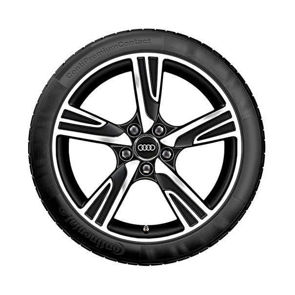 Audi 18 inch lichtmetalen zomerset, 5-arm Velum mat zwart