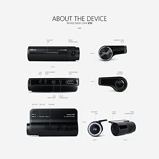 IROAD dashcam X10 UHD 2 Audi webshop