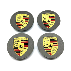 Wielnaafafdekkingen met gekleurd Porsche logo