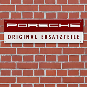 Porsche Emaille bord - „ORIGINAL ERSATZTEILE"