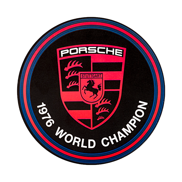 Porsche Auto raamsticker - World Champion 1976