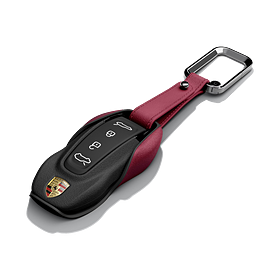 Porsche Sleuteletui leder bordeauxrood