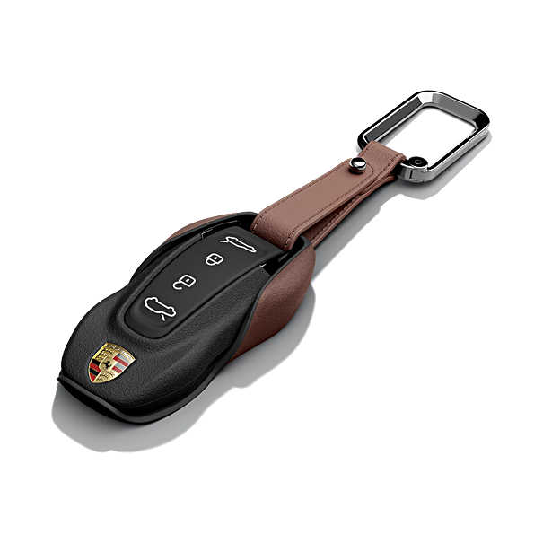 Porsche Sleuteletui leder truffelbruin