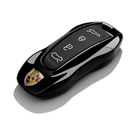 Porsche Autosleutel kapjes gespoten zwart