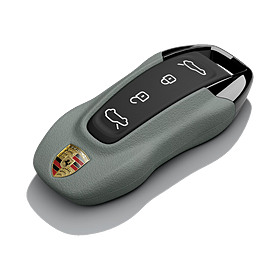 Porsche Autosleutel kapjes leder nachtgroen