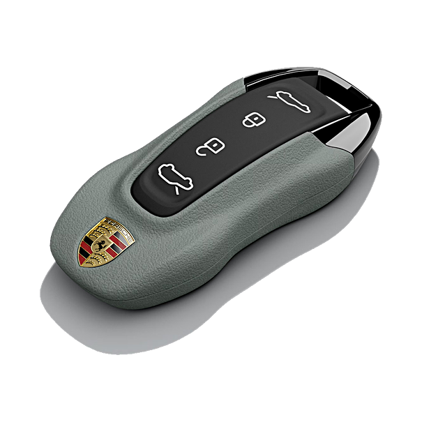 Porsche Autosleutel kapjes leder nachtgroen