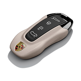 Porsche Autosleutel kapjes leder kalk beige