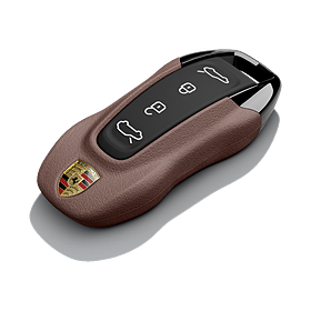 Porsche Autosleutel kapjes leder truffelbruin
