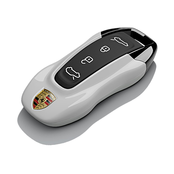 Porsche Autosleutel kapjes gespoten wit