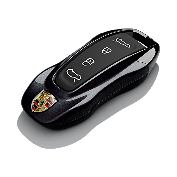 Porsche Autosleutel kapjes gespoten diepzwart metallic