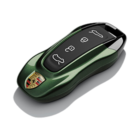 Porsche Autosleutel kapjes gespoten oakgreen metallic metallic