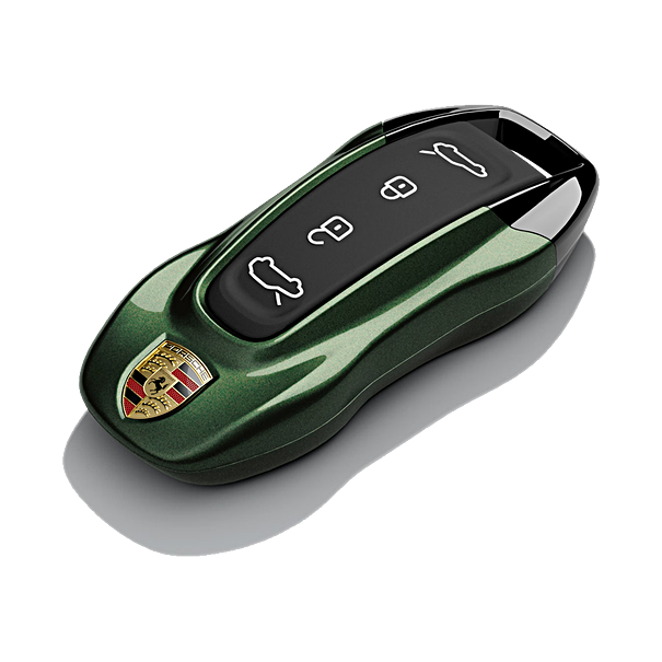 Porsche Autosleutel kapjes gespoten oakgreen metallic metallic
