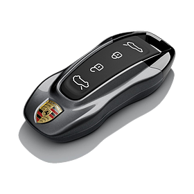 Porsche Autosleutel kapjes gespoten vulkanisch grijs metallic