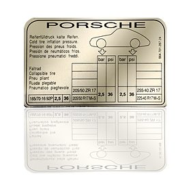 Sticker 'bandenspanning' - Porsche 964 Turbo-Look