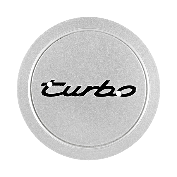 Naafdop "Turbo", zilver metallic - Porsche 964 Turbo