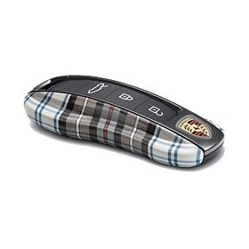 Porsche Autosleutel kapjes gespoten in Turbo 50 Tartan design