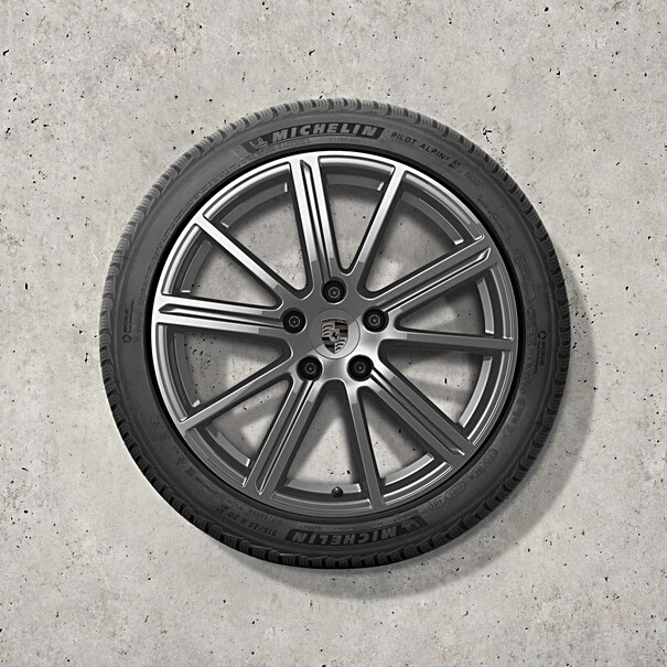 Porsche 20-inch Panamera Turbo complete winterwielenset, Adamantium