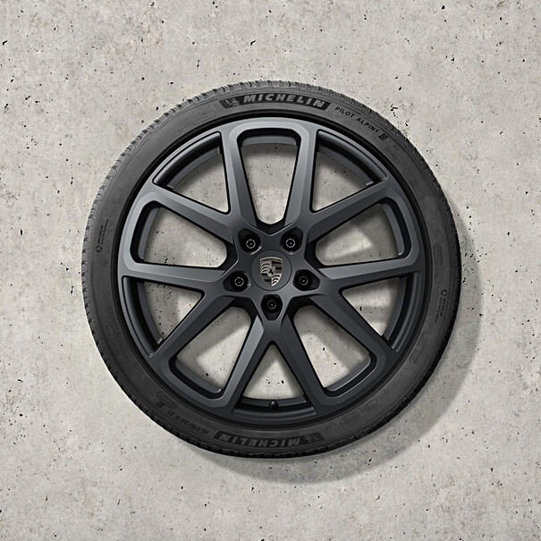 Porsche 21-inch Panamera SportDesign complete winterwielenset, zwart (zijdeglans)