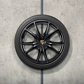 Porsche 20 inch Carrera S zwart hoogglans complete zomerset voor 718