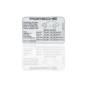 Sticker 'bandenspanning' - Porsche 993