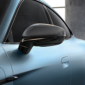 Porsche Buitenspiegel bovenzijden in carbon voor Taycan (met inklapbare spiegels)