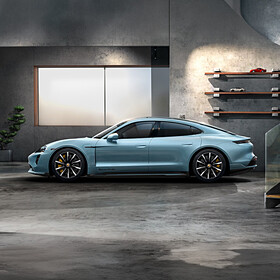 Porsche 20 inch zwart Design complete winterset voor Taycan