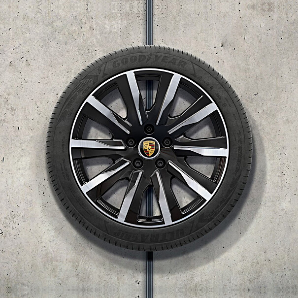 Porsche 20 inch zwart Design complete winterset voor Taycan