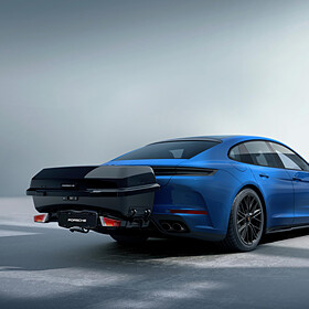 Porsche Transportbox op fietsendrager