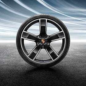 Porsche 22 inch Cayenne Sport Classic zwart (hoogglans) complete zomerset voor Cayenne E3