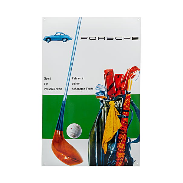 Porsche Emaille schild - Vintage Golf