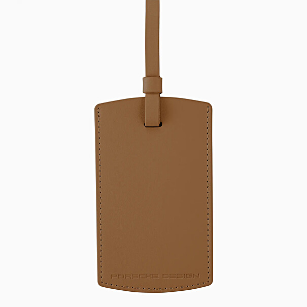 Porsche Leren bagagelabel Roadster, cognac