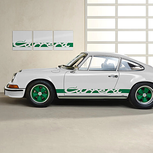 Porsche Carrera Colour Collection – wanddecoratie Grand Prix-wit/groen