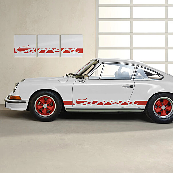 Porsche Carrera Colour Collection – wanddecoratie Grand Prix-wit/rood