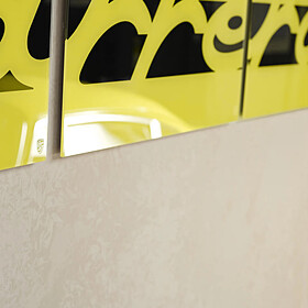 Porsche Carrera Colour Collection – wanddecoratie lichtgeel/zwart
