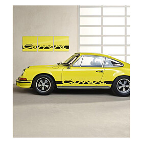 Porsche Carrera Colour Collection – wanddecoratie lichtgeel/zwart