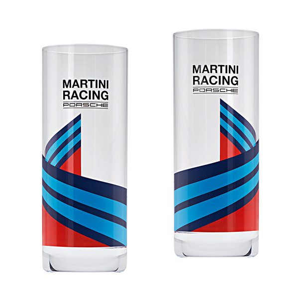 Porsche Set van 2 longdrinkglazen, MARTINI RACING