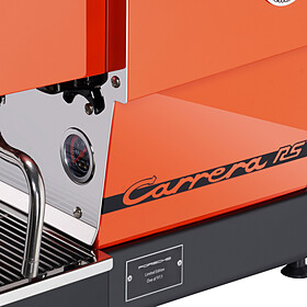 Porsche x La Marzocco Linea Micra RS 2.7-espressomachine, Tangerine/zwart