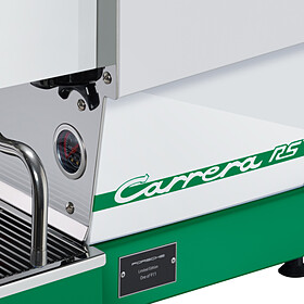 Porsche x La Marzocco Linea Micra RS 2.7-espressomachine, Grand Prix-wit/groen