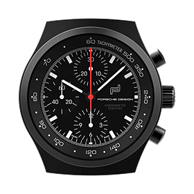Porsche Chronograph 1 All Black Wandklok