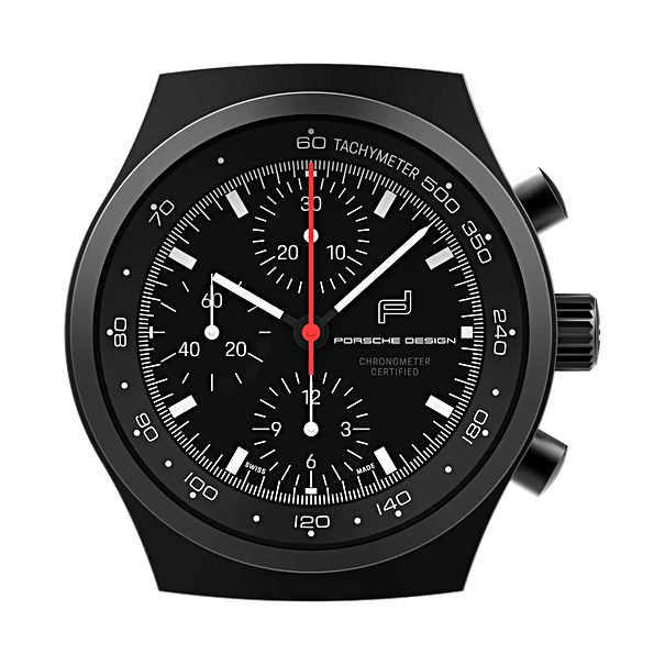 Porsche Chronograph 1 All Black Wandklok