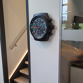 Porsche Chronograph 1 All Black Wandklok