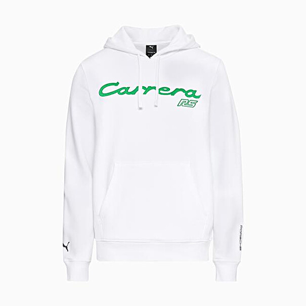 Hoodie - Porsche 911 Carrera RS 2.7, grand prix-wit, viper green