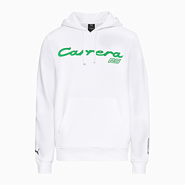 Hoodie - Porsche 911 Carrera RS 2.7, grand prix-wit, viper green