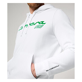 Hoodie - Porsche 911 Carrera RS 2.7, grand prix-wit, viper green