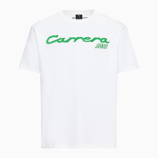 T-shirt - Porsche 911 Carrera RS 2.7, grand prix-wit, viper green