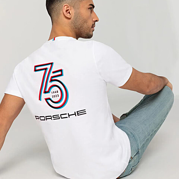 Kreta hout Systematisch T-shirt, heren, 75Y Porsche Sports Cars collectie - Porsche webshop