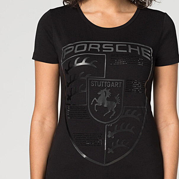 noot tobben Toegeven T-shirt dames, Porsche embleem - Porsche webshop