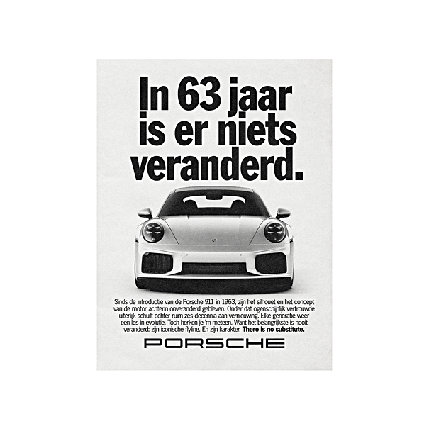 Porsche Poster 911 Turbo S - There is no substitute - Limited Edition