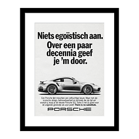 Porsche Poster 911 Turbo S - There is no substitute - Limited Edition