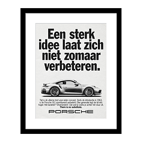 Porsche Poster 911 Turbo S - There is no substitute - Limited Edition